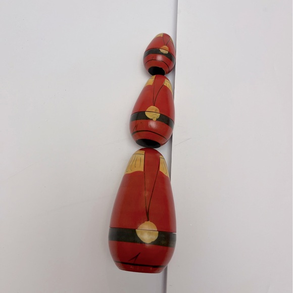 Vintage ⚜️♥️⚜️ Santa Family Christmas Russian Nesting Dolls Set of 3 - Picture 5 of 11